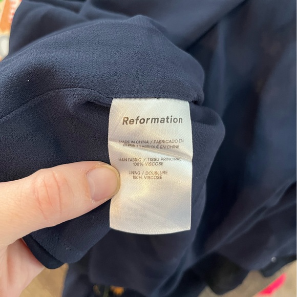 Reformation Fulton Midi Dress Princess Margaret Floral Size 12 - Picture 9 of 9